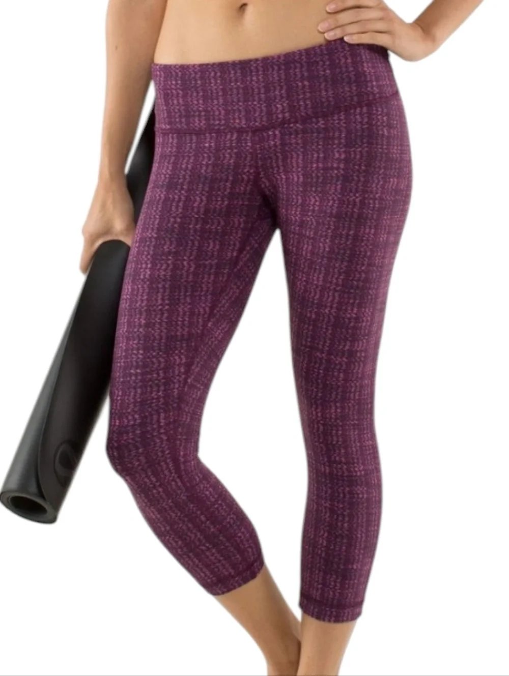 LULULEMON Wunder Under Crop Ziggy Wee August Glo / Raspberry Glo Light Size 4